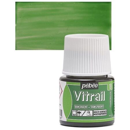 ΣΜΑΛΤΟ (ENAMEL) VITRAIL CHARTREUSE 45ML TRANSPARENT PEBEO