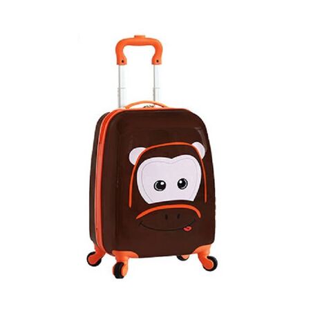 Snowball Βαλίτσα Ταξιδίου Trolley 4 Ρόδες Παιδική Μαϊμού 44x34x20cm