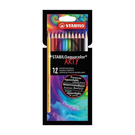 Stabilo Κασετίνα Ξυλομπογιές Ακουαρέλας Arty Aquacolor 12 Τεμ.