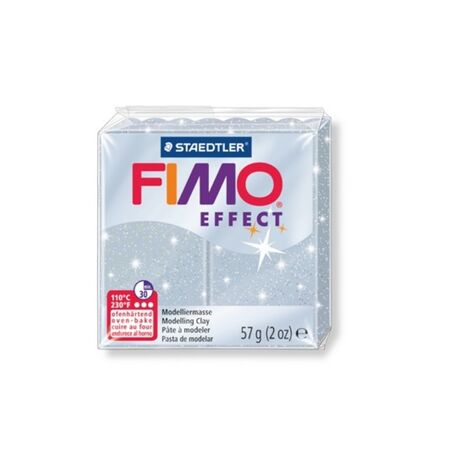 Staedtler Πηλός Fimo Effect Glitter Silver 8010-812 57gr
