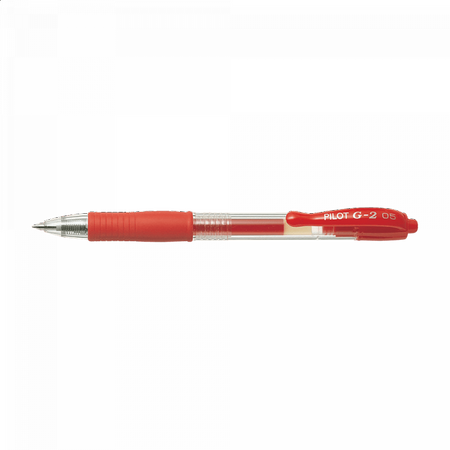 Στυλό Gel 0.5mm Fine PILOT G-2 Κόκκινο, σε Κουτί 12τμχ