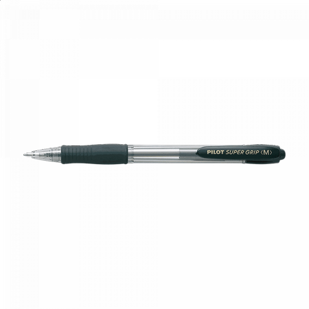 Στυλό Μπίλιας 1.0mm PILOT SUPER GRIP Medium Μαύρο, σε Κουτί 12τμχ