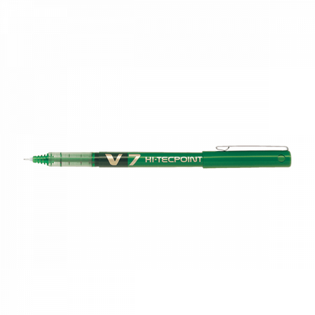 Στυλό Υγρής Μελάνης 0.7mm PILOT V7 HI-TECPOINT Πράσινο, σε Κουτί 12τμχ