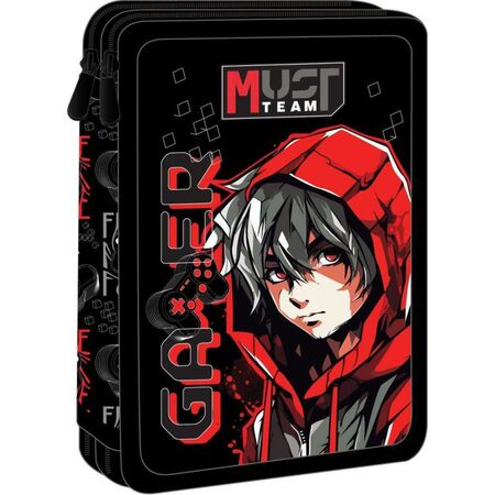 ΣΧΟΛΙΚΗ ΚΑΣΕΤΙΝΑ ΔΙΠΛΗ ΓΕΜΑΤΗ MUST TEAM GAMER