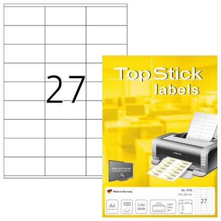 Top Stick Ετικέτες Α4 8704 70 x 32 mm