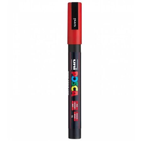 Uni Μαρκαδόρος Ζωγραφικής Posca PC-3M 15 Red