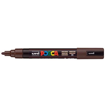 Uni Μαρκαδόρος Ζωγραφικής Posca PC-5M 22 Dark Brown