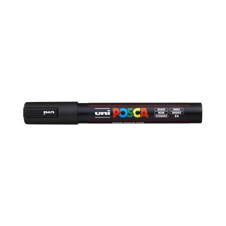 Uni Μαρκαδόρος Ζωγραφικής Posca PC-5M 24 Black