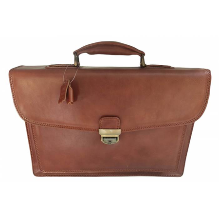 Vera Pelle Δερμάτινος Χαρτοφύλακας Καφέ 118-020 (Ελαττωματικό)