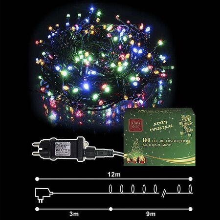 Xmasfest Φωτάκια 180 LED Με Controller Χρωματιστά 1131027 93-1007