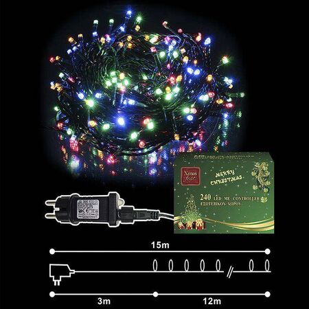 Xmasfest Φωτάκια 240 LED Με Controller Χρωματιστά 1132394 93-2374
