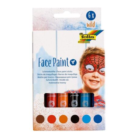 ΧΡΩΜΑΤΑ ΓΙΑ ΤΟ ΠΡΟΣΩΠΟ FACE PAINT KIT II, 6 ΧΡΩΜΑΤΑ FOLIA