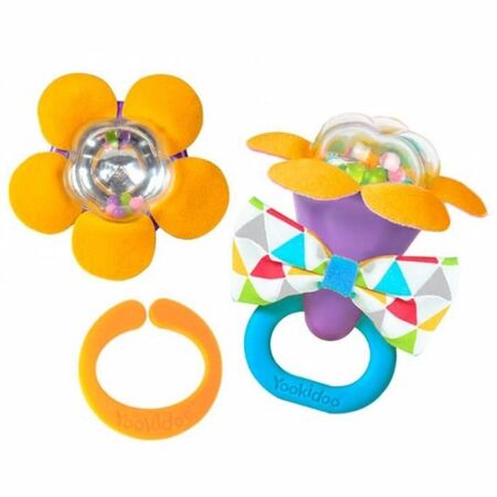 Yookidoo Κουδουνίστρα Λουλούδι Με Χάντρες Μωβ