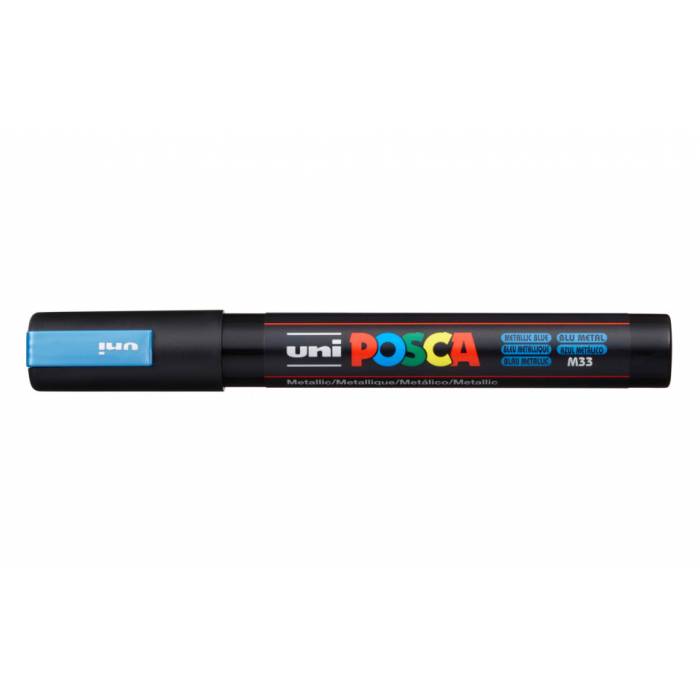 Uni Μαρκαδόρος Ζωγραφικής Posca PC-5M M33 Metallic Blue