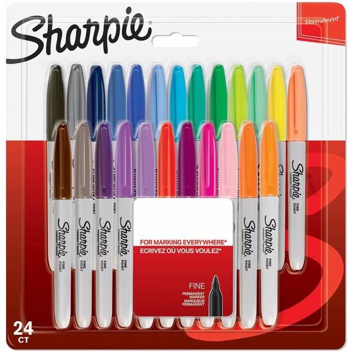 Sharpie Μαρκαδόροι Ζωγραφικής Permanent Markers Fine 0.9mm Blister 24 Τεμ.