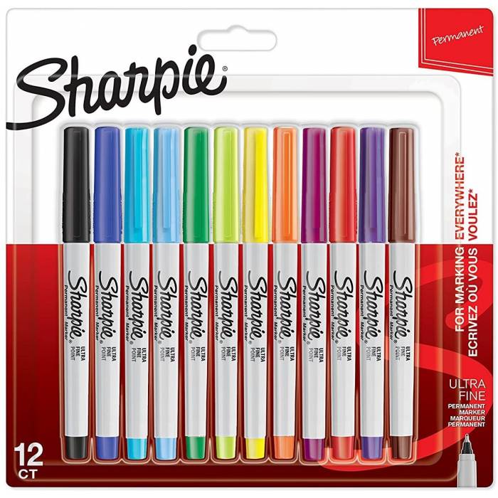 Sharpie Μαρκαδόροι Ζωγραφικής Permanent Markers Ultra Fine 0.3mm Blister 12 Τεμ.