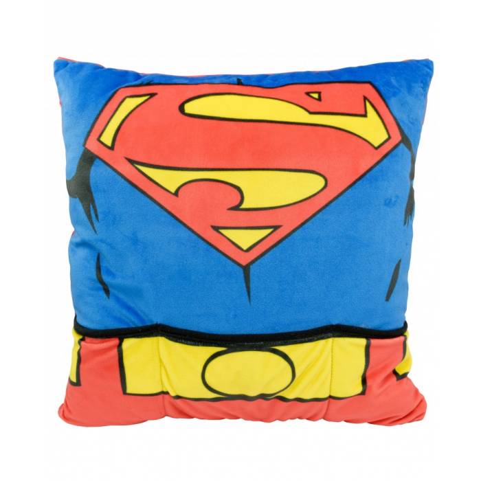 Μαξιλάρι Τετράγωνο Superman Με 3 Τσέπες 40x40cm