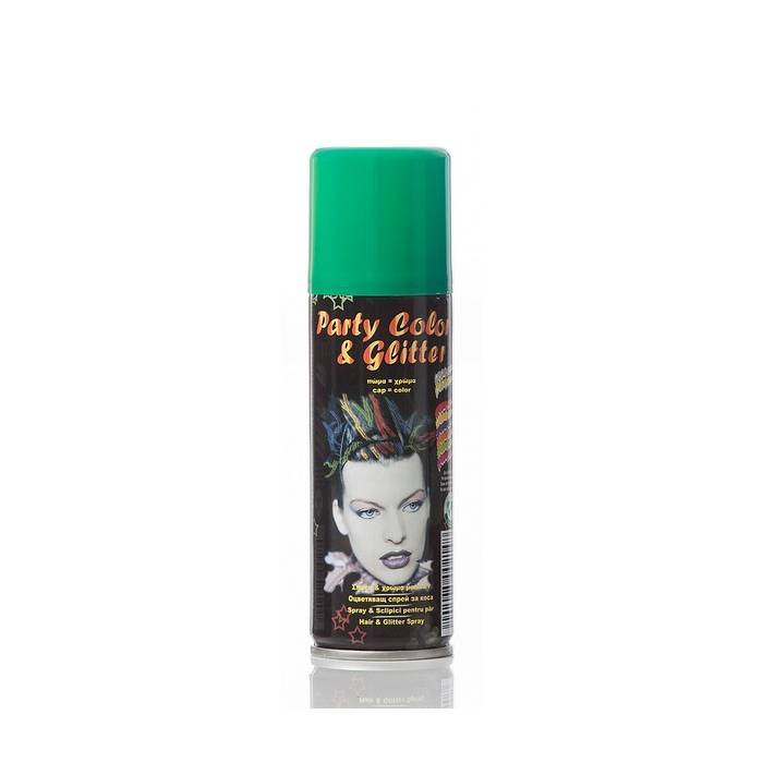 Μακιγιάζ Σπρέι Βαφής Μαλλιών Color Spray Πράσινο 125ml