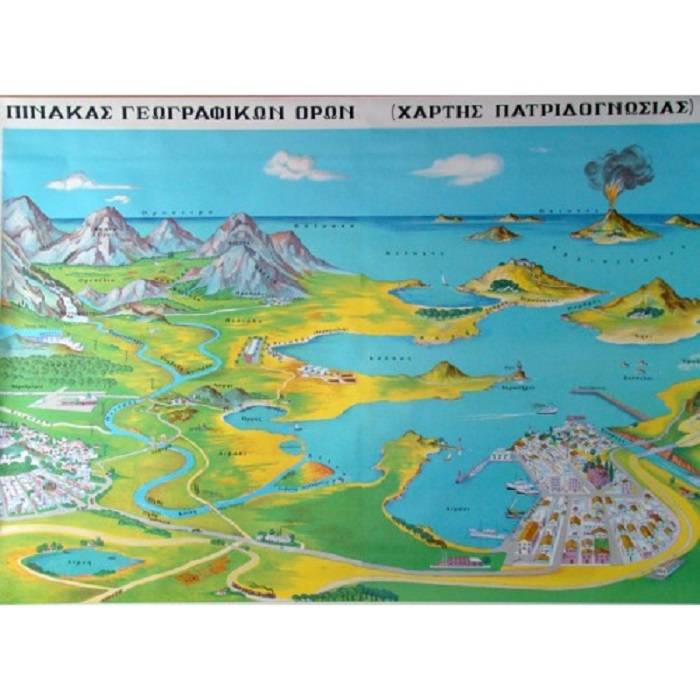 Χάρτης Γεωγραφικοί Όροι - Έννοιες Πανόδετος 100x140 cm