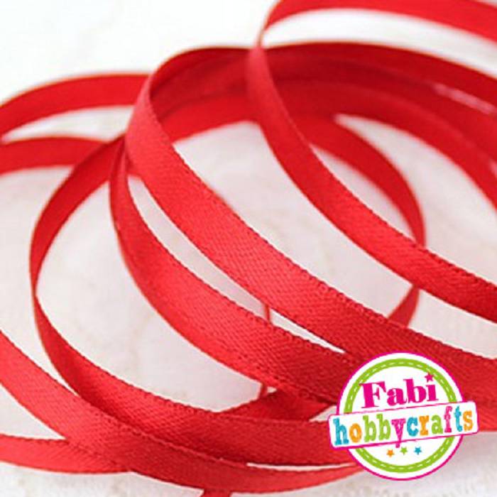 Fabi Κορδέλα Σατέν 6mm x 50y Κόκκινη