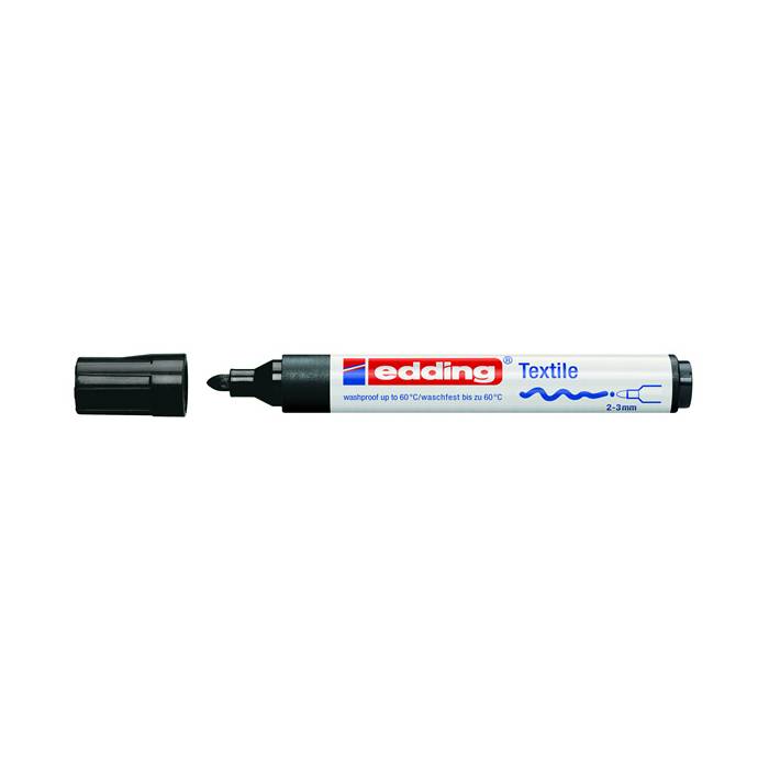 Edding 4500-1 Μαρκαδόρος Υφάσματος Μαύρο