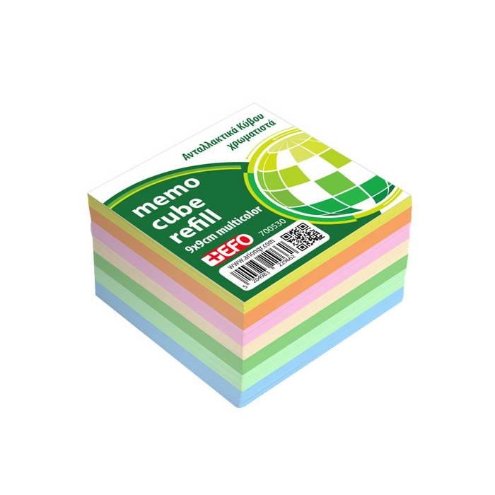 Smart Paper Πολύχρωμα Χαρτάκια Σημειώσεων Κύβος 8,5x8,5cm 500Φύλλα