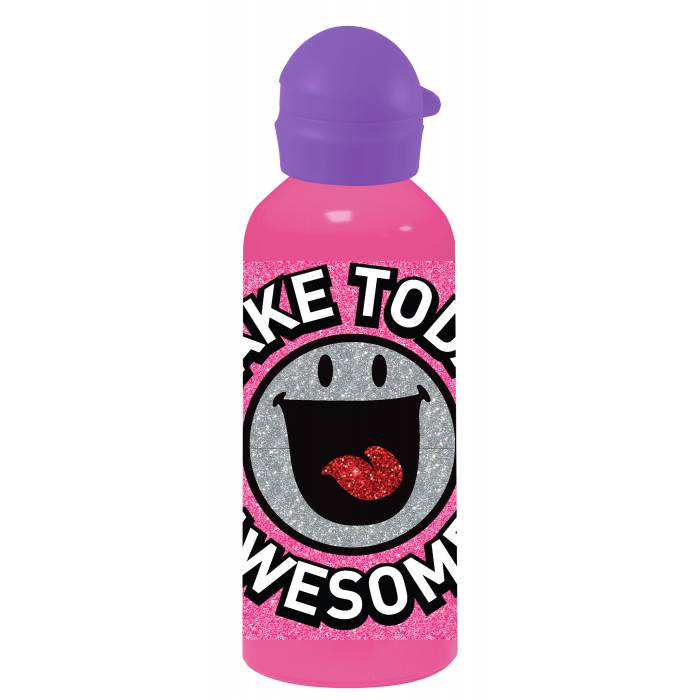 Diakakis Παγούρι Αλουμινίου Smiley Για Κορίτσια Ροζ 500ml