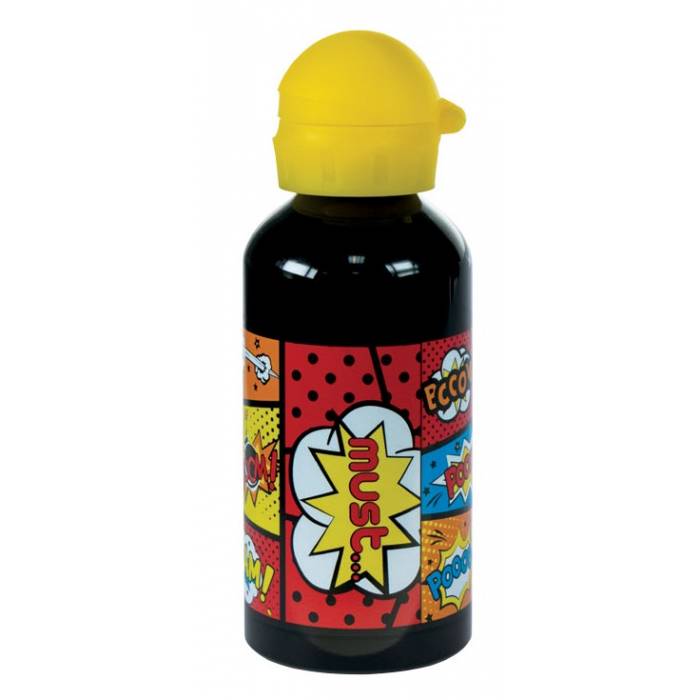 Must Παγούρι Αλουμινίου Για Αγόρια 500ml Μαύρο 579372