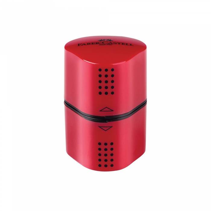 Faber Castell Ξύστρα Grip Κόκκινη Trio Box