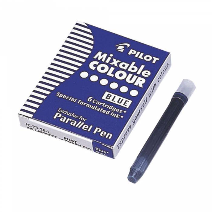 Pilot Ανταλλακτικά Πένας Καλλιγραφίας Parallel Μπλε Χρώμα 6 Τεμάχια