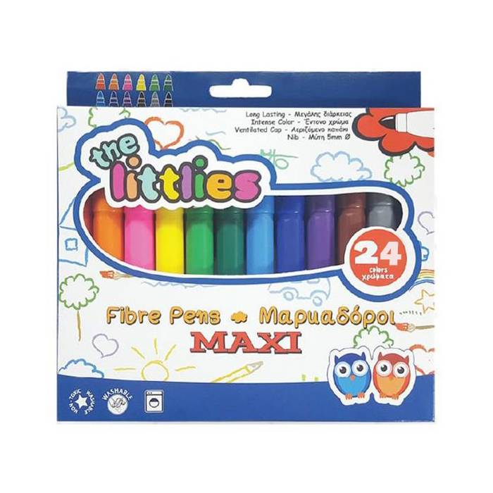 Diakakis Μαρκαδόροι Ζωγραφικής The Littlies Maxi 24 Τεμ.
