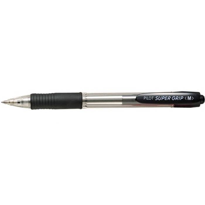 Pilot Στυλό Διαρκείας Super Grip Μαύρο Medium 1,0mm