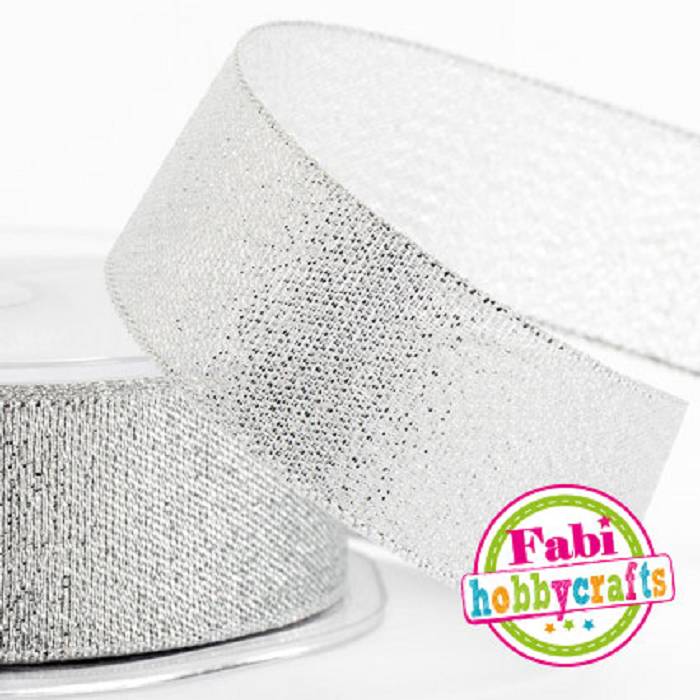 Fabi Κορδέλα Lurex 1,5cm x 10m Ασημί