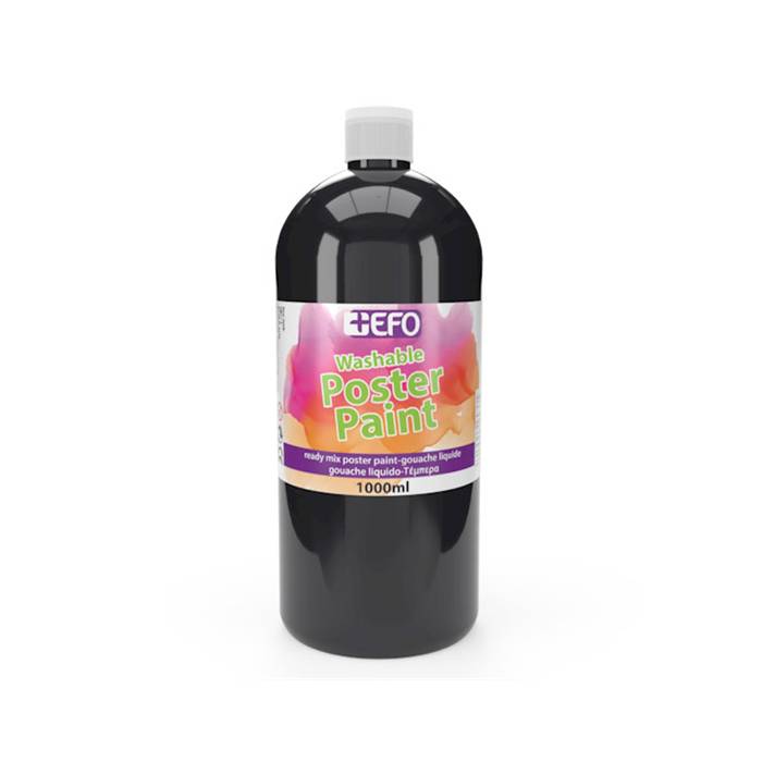 EFO Τέμπερα Δοχείο Μαύρο 1000ml