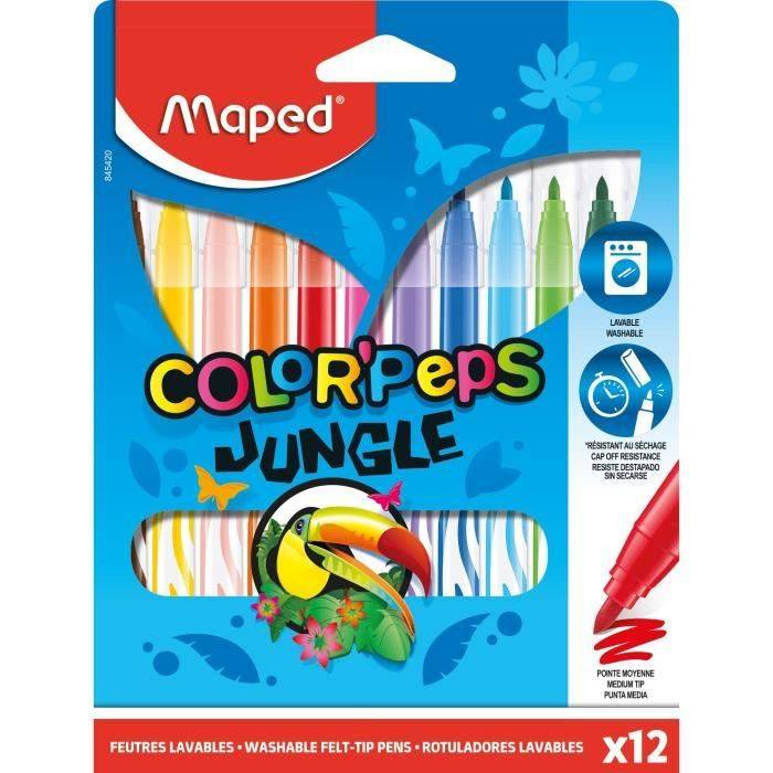 Maped Μαρκαδόροι Πλενόμενοι Ζωγραφικής Jungle Color