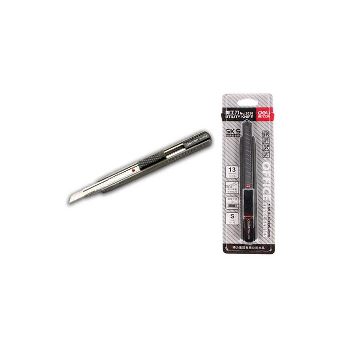 Deli Κοπίδι Σπαστό Μεταλλικό Μικρό 8cm 2036 Για 9mm Λεπίδες