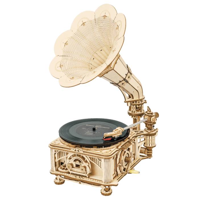 Robotime Ξύλινο Puzzle 3D Classical Gramophone Κουρδιστό
