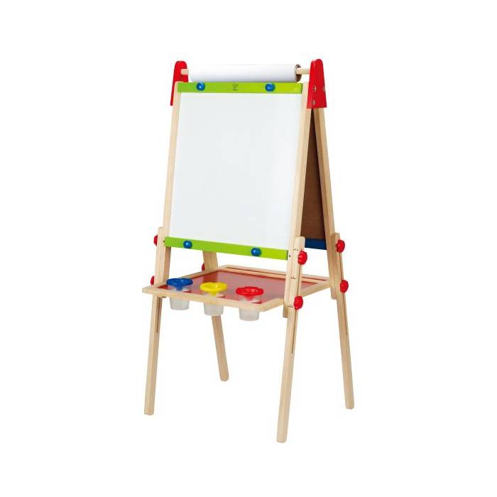 Hape All-In-1 Easel Πίνακας Καλλιτεχνίας Ρυθμιζόμενος Σε Ύψος Με Δύο Επιφάνεις Και Αξεσουάρ