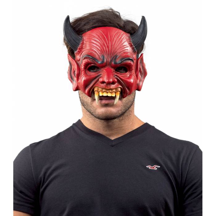 Fun Fashion Αποκριάτικη Μάσκα Διάβολος Με Δόντια