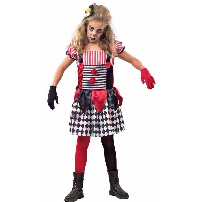 Fun Fashion Στολή Αποκριάς Αρλεκίνος Τρόμου Παιδική Για Κορίτσια
