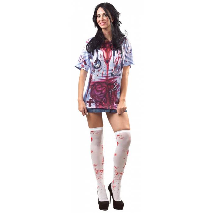 Fun Fashion Στολή Αποκριάς Μπλούζα Νοσοκόμας Γυναικεία