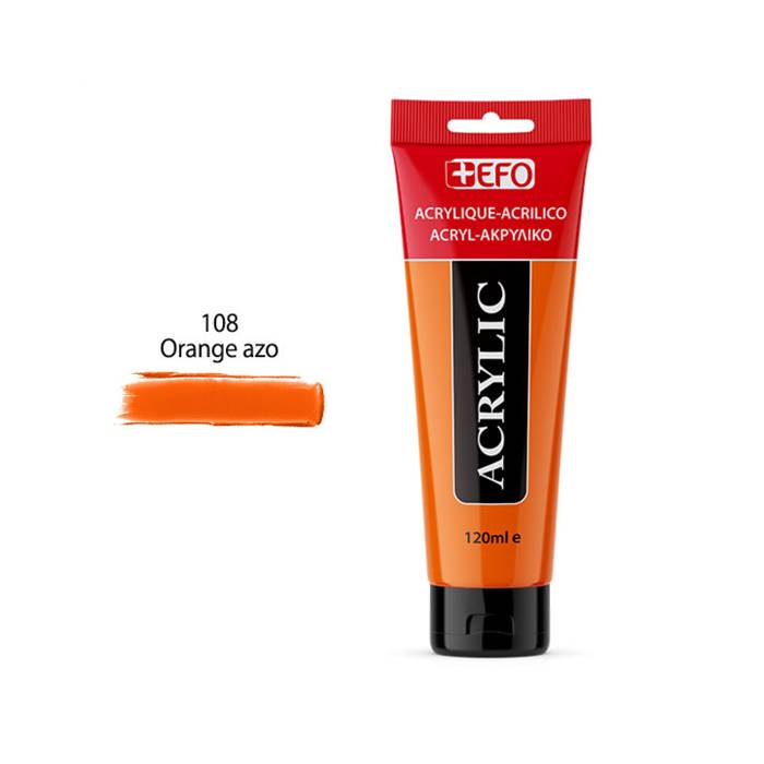 EFO Ακρυλικό Χρώμα 108 Orange Azo 120ml