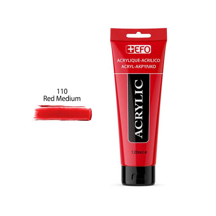 EFO Ακρυλικό Χρώμα 110 Red Medium 120ml