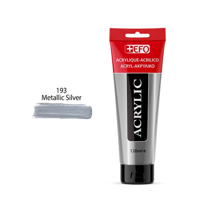 EFO Ακρυλικό Χρώμα 193 Metallic Silver 120ml