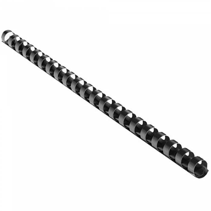 Opus Σπιράλ Βιβλιοδεσίας Πλαστικό 14mm (125Φ) Μαύρο 100 Τεμ.