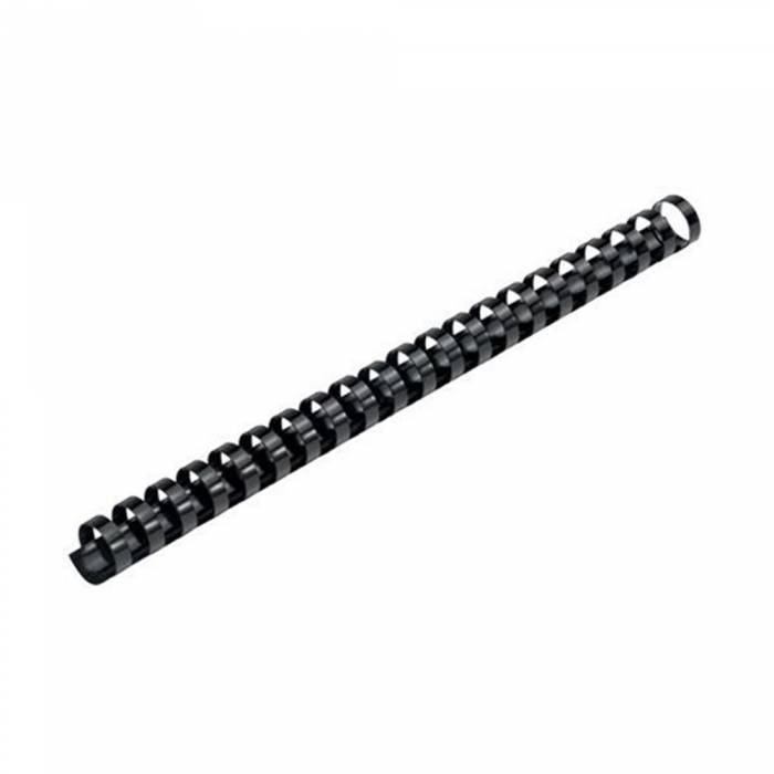 Opus Σπιράλ Βιβλιοδεσίας Πλαστικό 20mm (180Φ) Μαύρο 50 Τεμ.