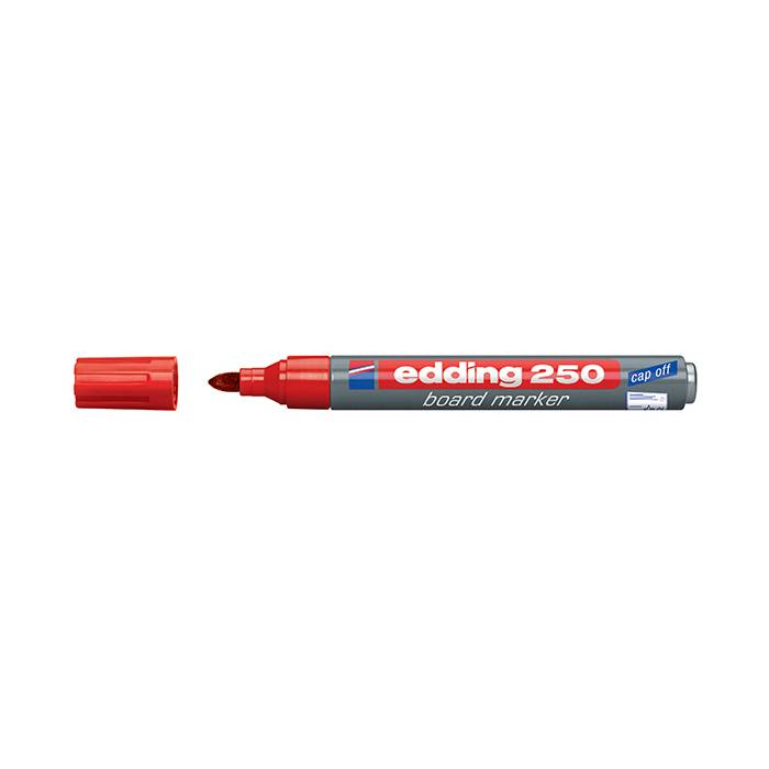 Edding 250 Μαρκαδόρος Λευκού Πίνακα Κόκκινο