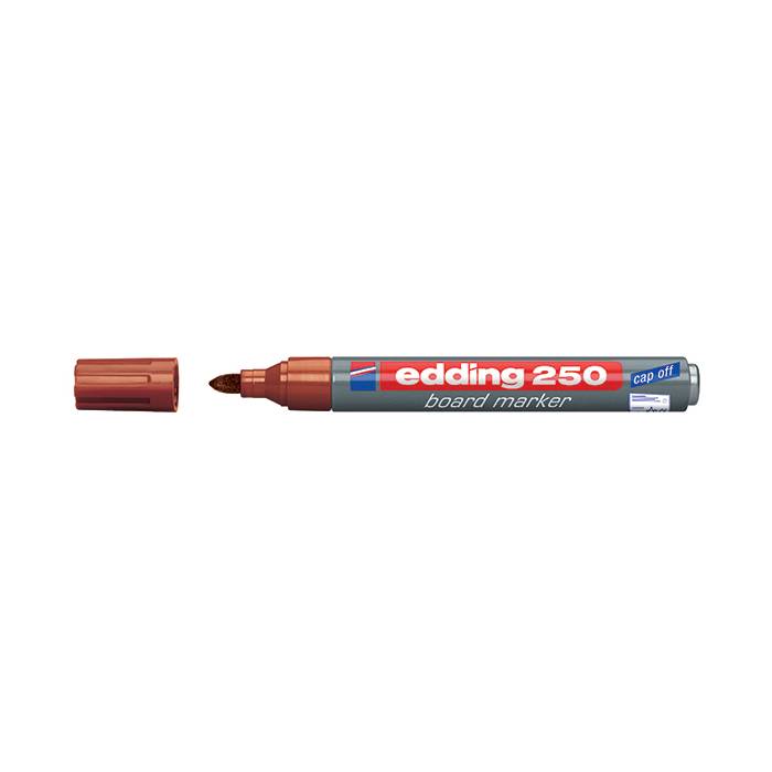 Edding 250 Μαρκαδόρος Λευκού Πίνακα Καφέ
