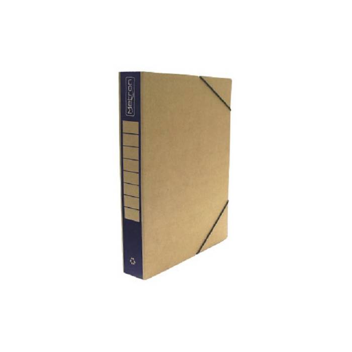 Metron Κουτί Αρχείου Με Λάστιχο 25x33x5cm Οικολογικό Μπλε