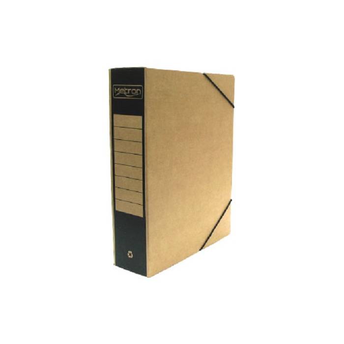 Metron Κουτί Αρχείου Με Λάστιχο 25x33x8cm Οικολογικό Μαύρο